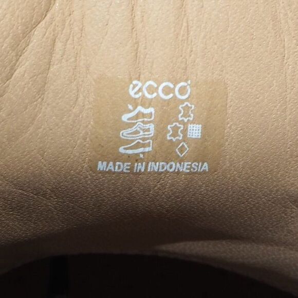 ECCO Sculptured 65" Leather Ankle Booties Brown / Burgundy Heel Women's 10-10.5 - Picture 9 of 11